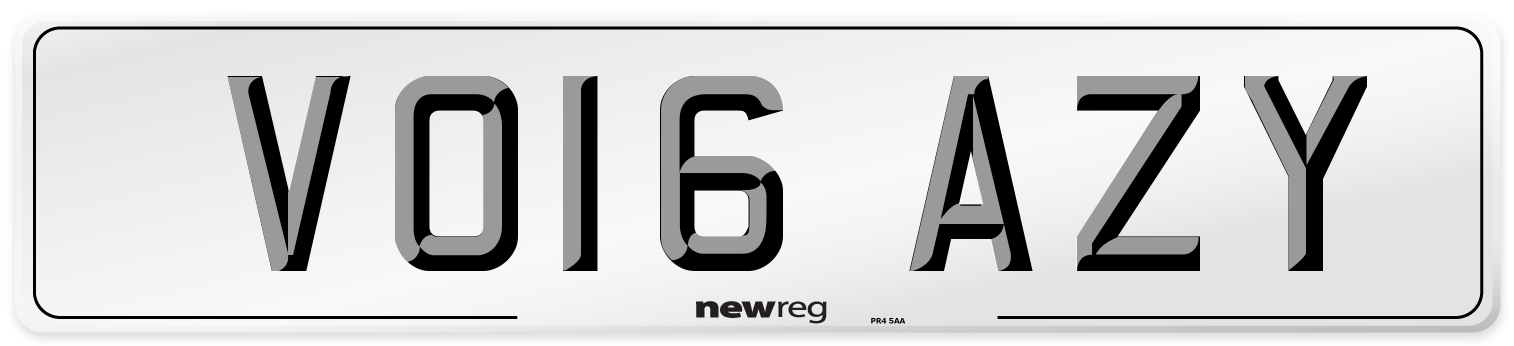 VO16 AZY Number Plate from New Reg